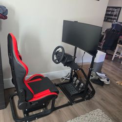 Complete Sim Racing Setup – Logitech G923 (Xbox/PC) + Acer 34” Curved Monitor + Cockpit Rig