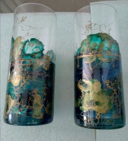 Set Of 2 Lagoon Collection By Monarch Crystal Glasses