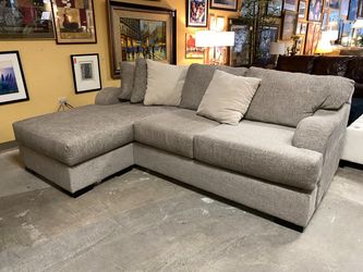 Grey 3-Seat Sofa w/ Movable Lounger (Missing Cushion)