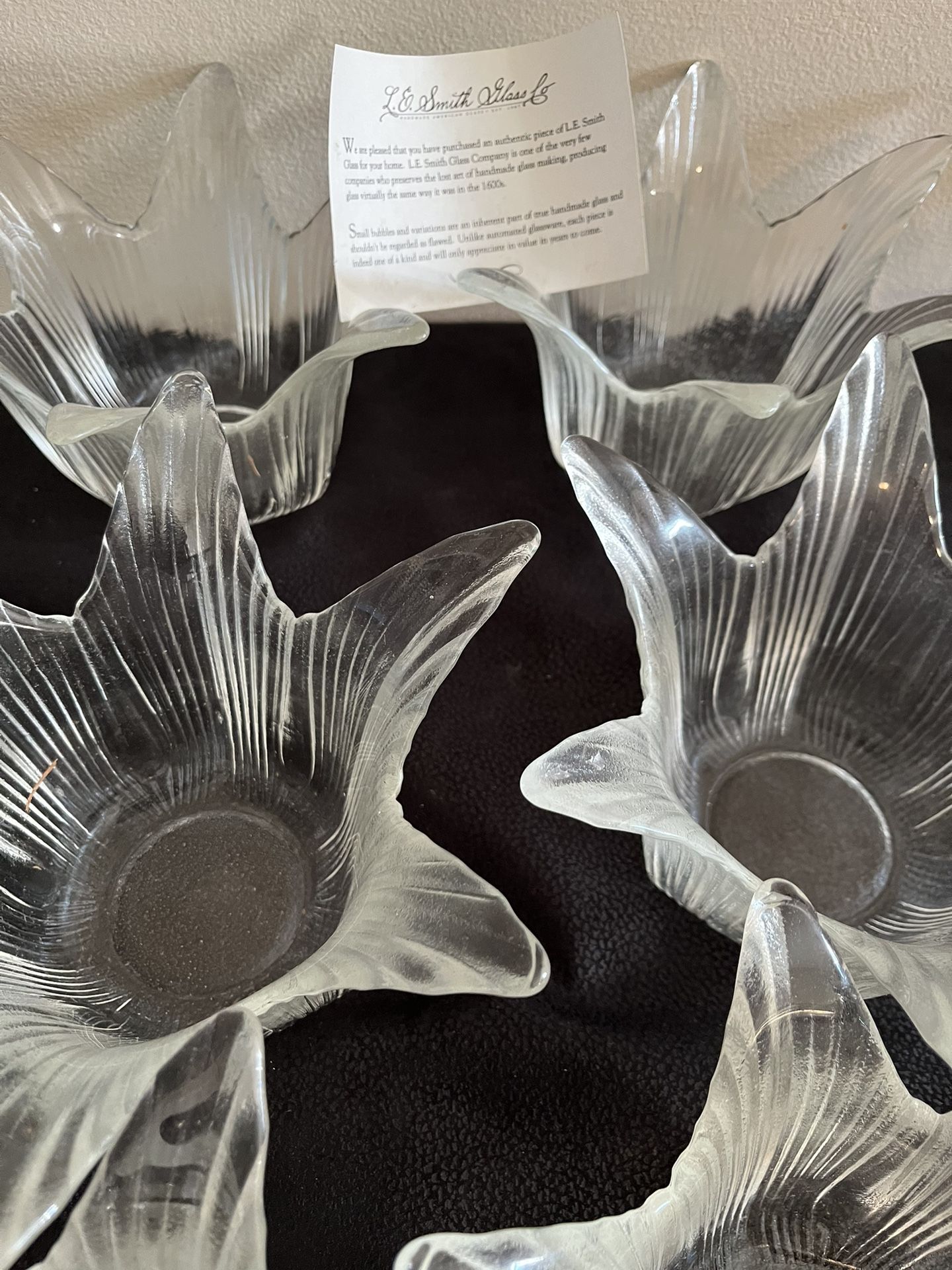 NEW! #12 L.E. SMITH GLASS CO. CANDLE HOLDERS/CENTERPIECES