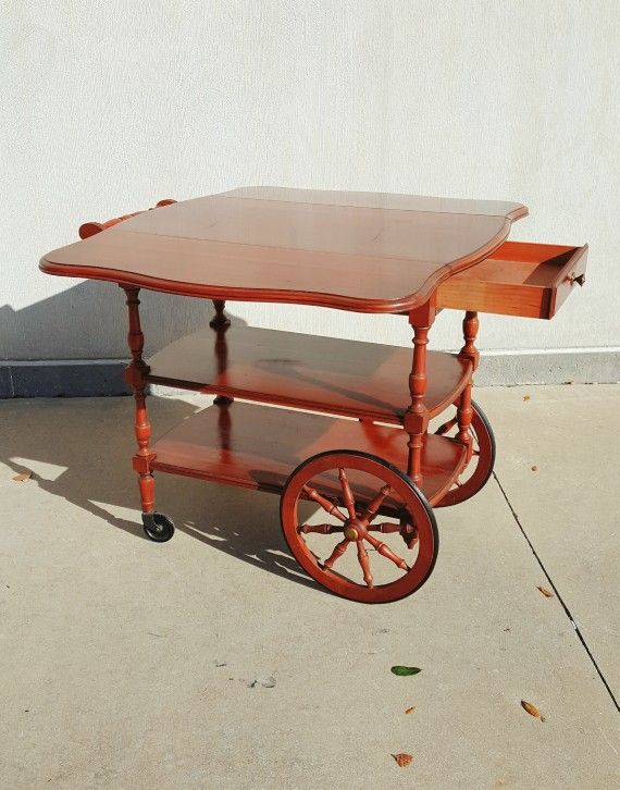 Vintage Mid Century Pennsylvania House Cherry Tea Cart