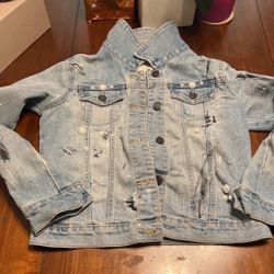 Denim Custom Jacket Size L 10/12