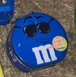 M&M Blue Character Tin Lunch Box