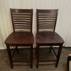 2 Wooden Chairs