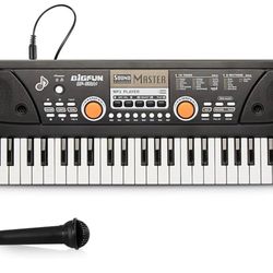49keys rechargeable electric keyboard with mic, new: