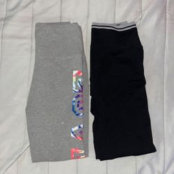 2 Pairs Of VS PINK Leggings Size M