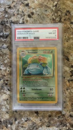 1999 Pokemon game Venusaur holo PSA 8