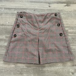 Multicolor Houndstooth Mini Skirt 