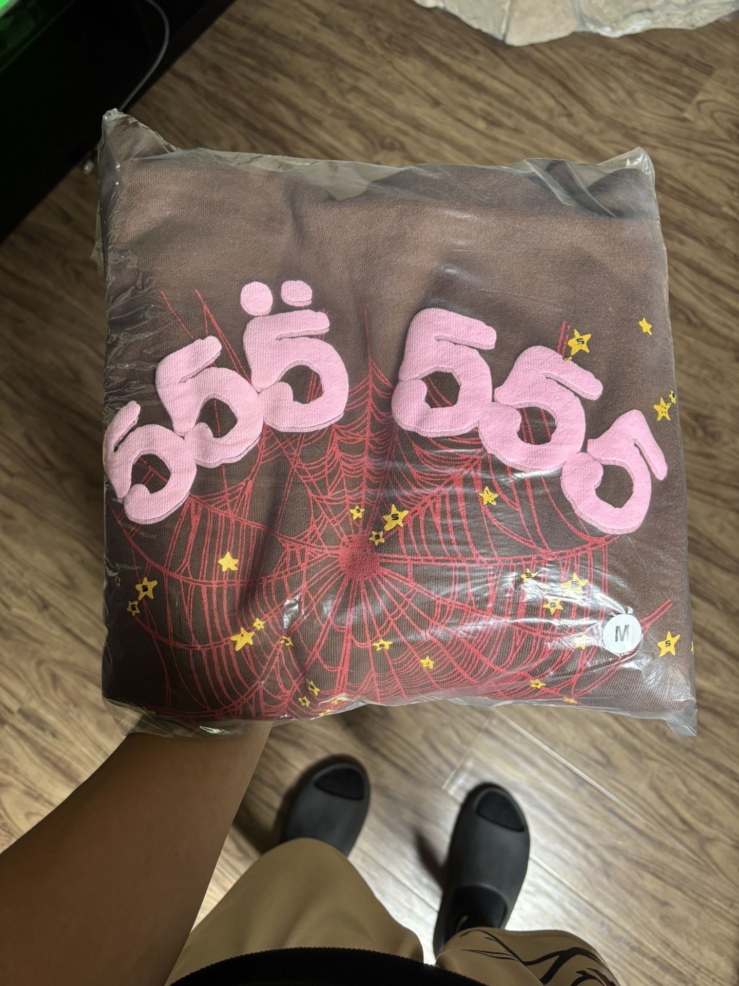 Sp5der Angel Number Hoodie (Brown)