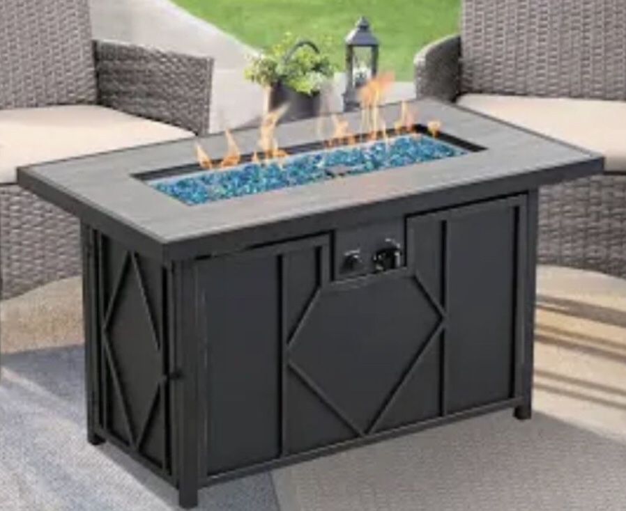 Outdoor Gas Fire Feature Table