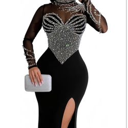 Rhinestone Embellished Formal Gowns and Evening Dresses for Women