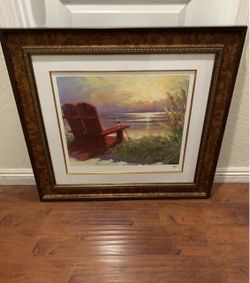 Marko Mavrovich It Gets Better Beach Seriolithograph NCL Cruise auction Framed 31x34