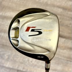 TaylorMade R5 Dual Driver 9.5* MAS2 55g Stiff Graphite Shaft Mens RH HEAD COVER