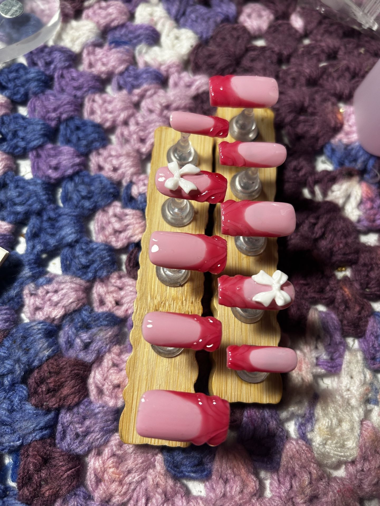  Pink French Tips Nails 