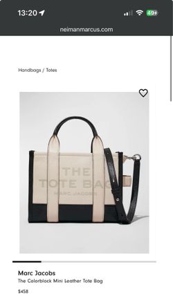 Marc Jacobs Colorblock Mini Leather Tote Bag