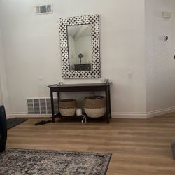 All Wood Console Table 