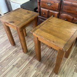 Solid Wooden End Tables 
