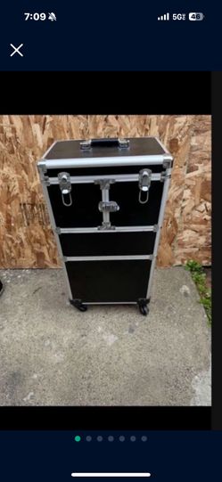 Professional Makeup Trolley, Aluminium Makeup Travel Organizer, Makeup Storage Luggage on Wheels