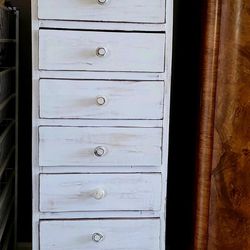 White Washed Tall   Drawers 