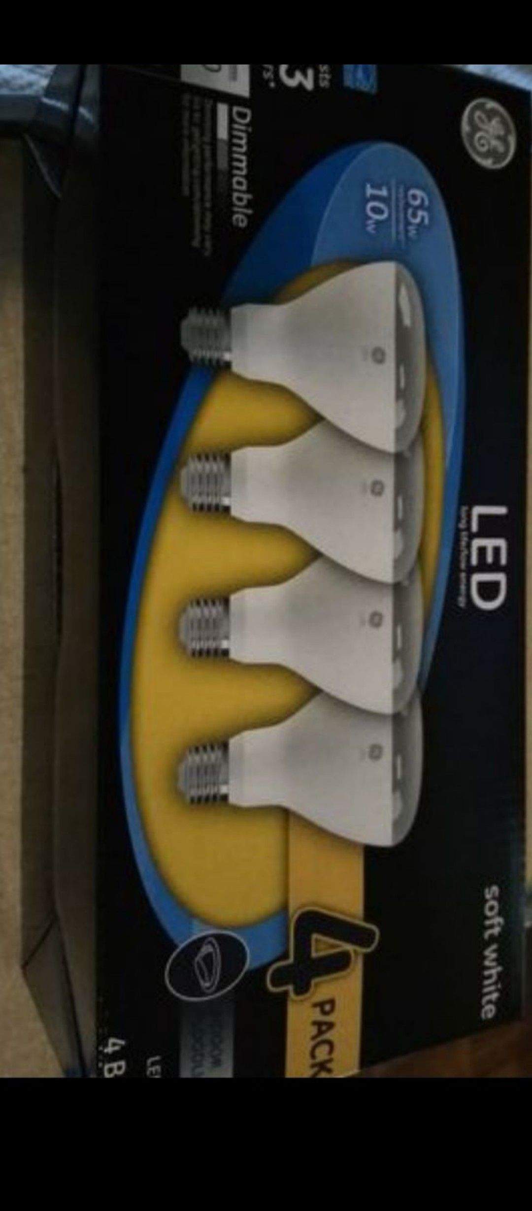 4 pack GE LED Light bulbs Many Available$5 per Pack