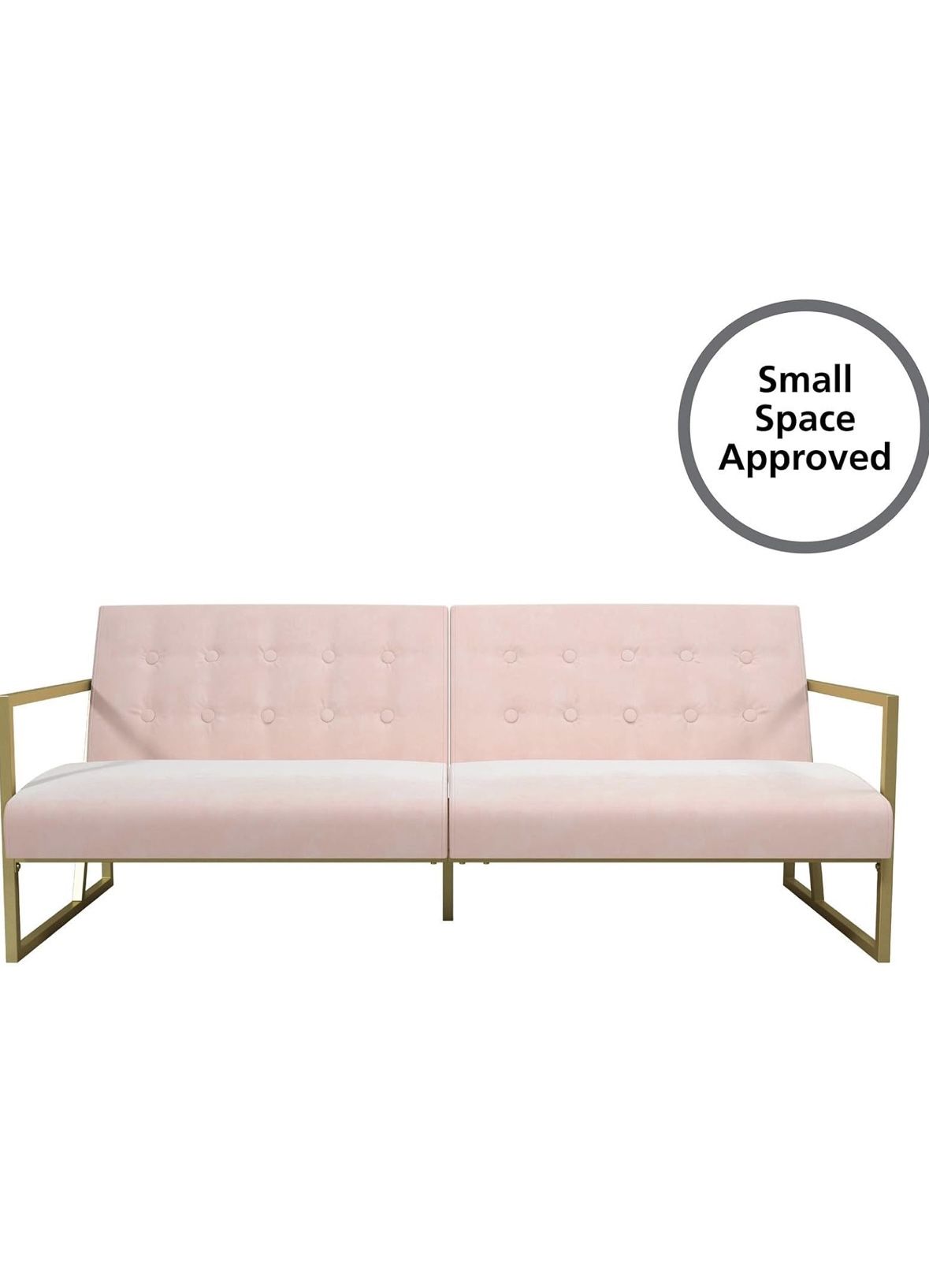 Light Pink Velvet Futon