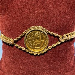 14K Panda Coin Bracelet