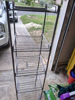 5 tier narrow metal shelf 52 inch tallx 13 in wide