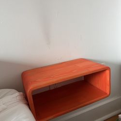 2 Floating Orange Nightstands 