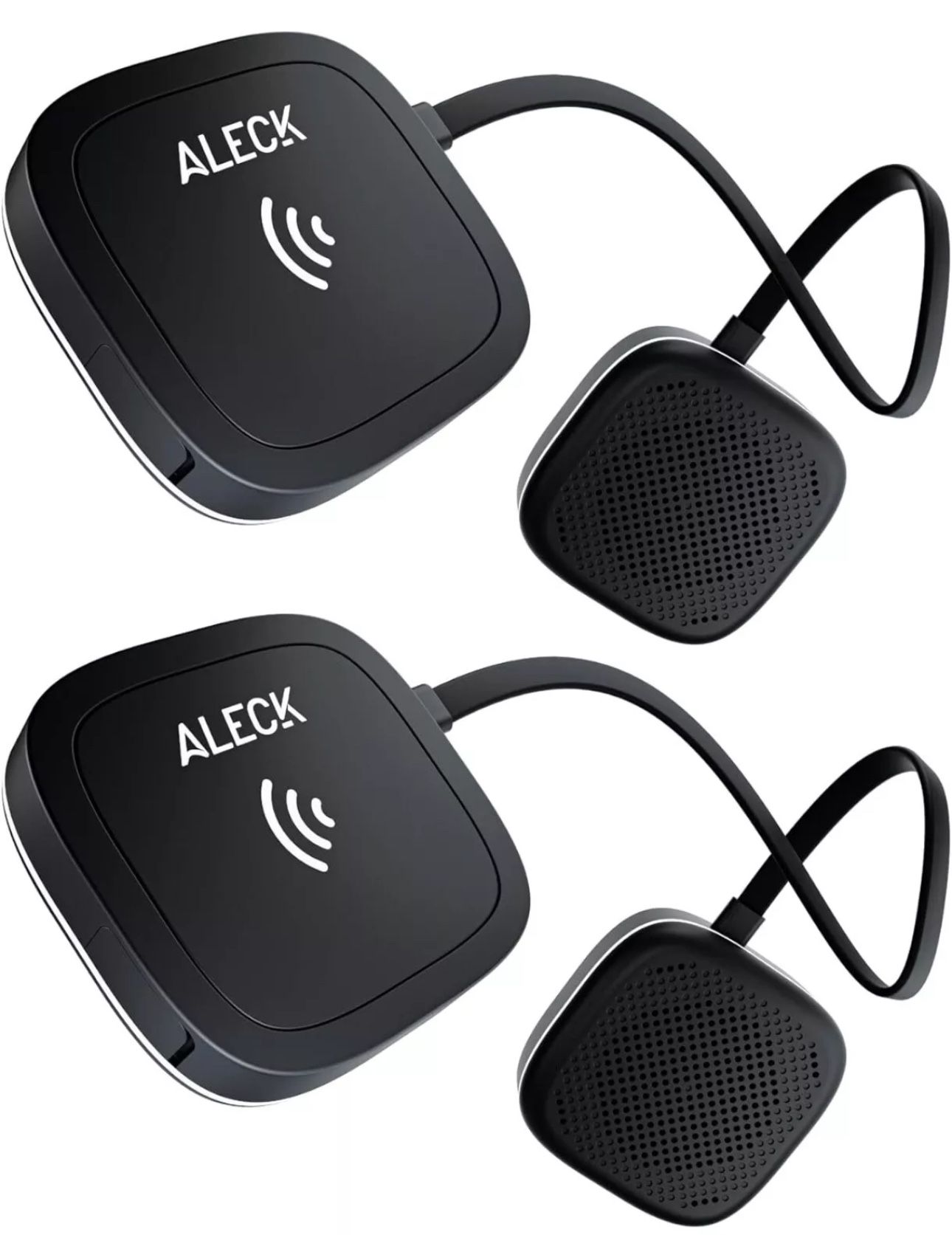 Aleck 006 Universal Wireless Bluetooth Helmet Speakers Headphones for Ski and Snowboard Audio-Ready Helmets, Glove Friendly Controls, Microphone Heads