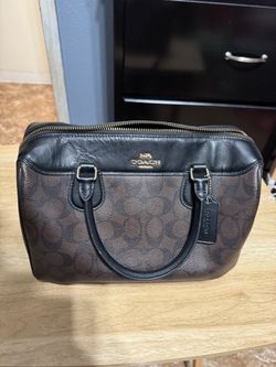 Coach Large Bennett Satchel Brown/Black Signature F31383 $90 OBO