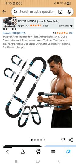 Twister Arm Trainer for Men, Adjustable 50-130Lbs Chest Workout Equipment, Arm Trainer, Twister Arm Trainer Portable Shoulder Strength Exerciser Machi