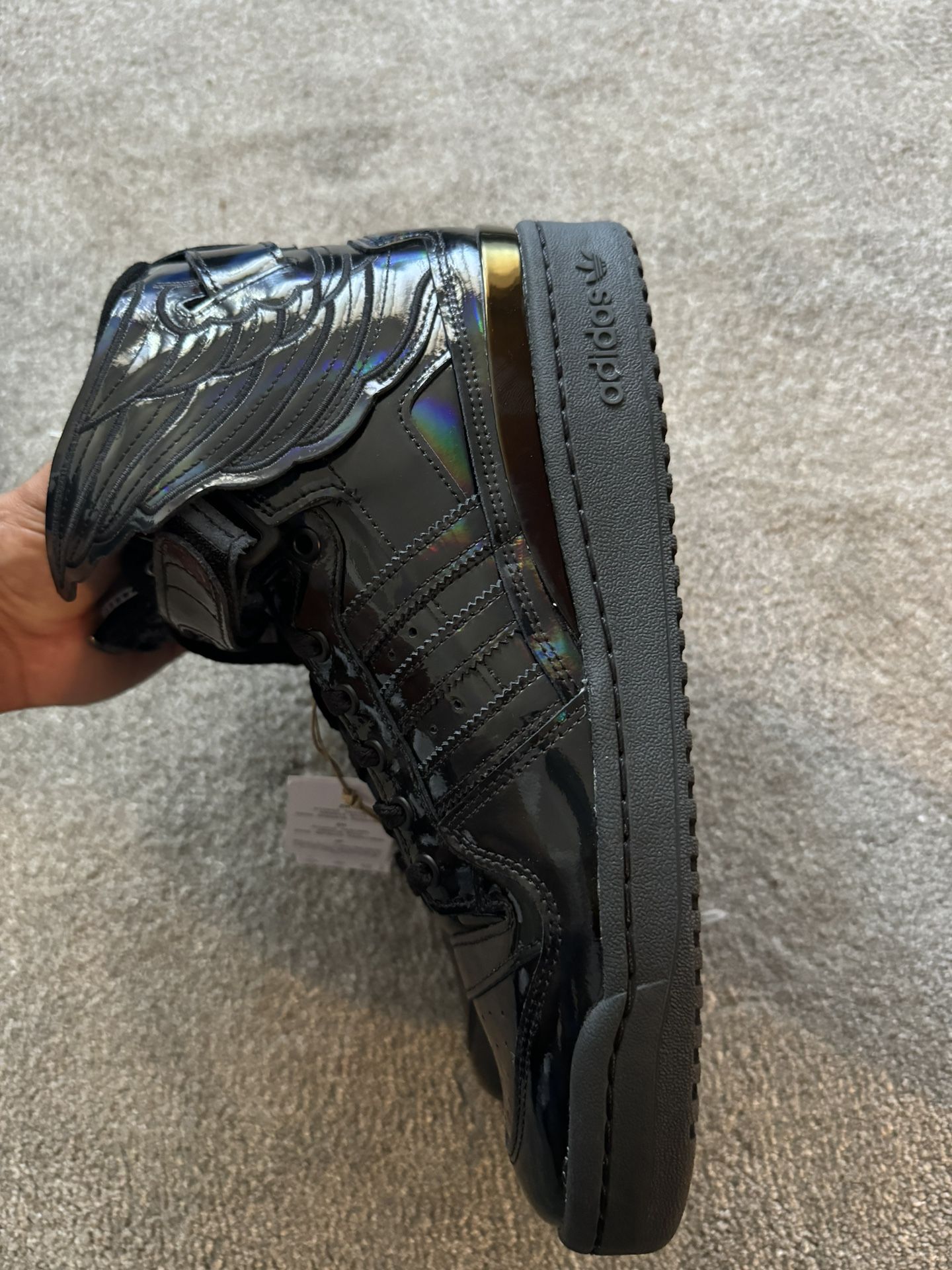 Size 10.5 - adidas Jeremy Scott x Forum Wings 4.0 Black Opal