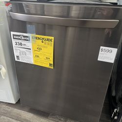 Top Control Black Stainless Steel Dishwasher  On Sale 