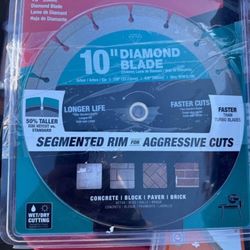  10 in. Segmented Rim Diamond Blade for General Purpose