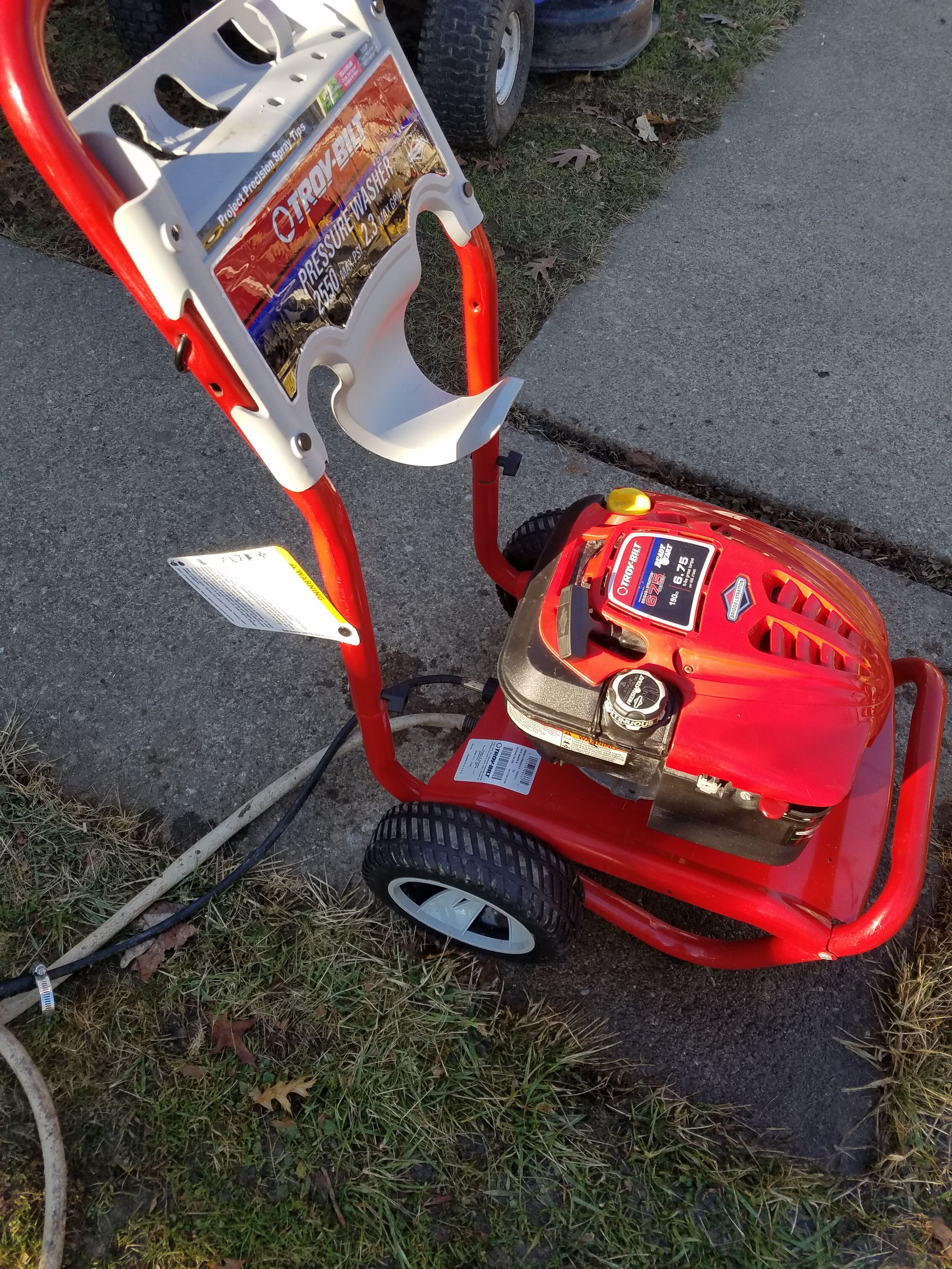 Troy built pressure washer