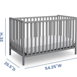 Delta Children Crib + Graco Mattress – Like New