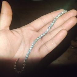 Damaged 925 Silver Bracelet 20karot 5m Moissanite 