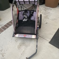 Double seat bike trailer