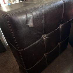 Leather Ottoman