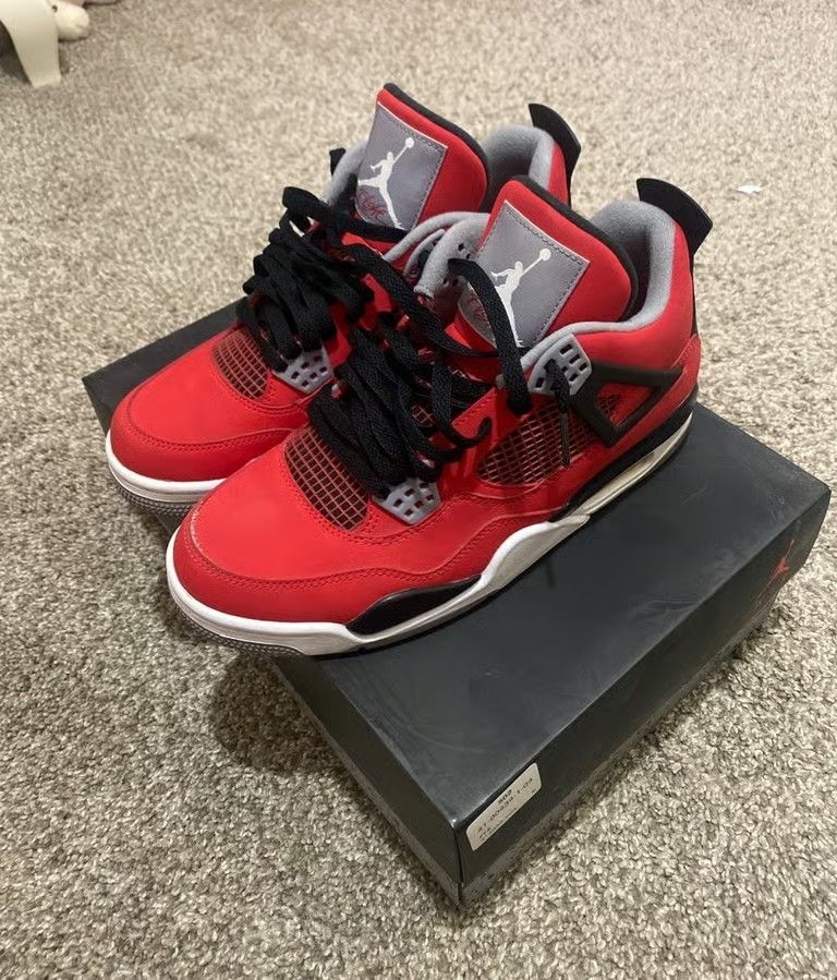 Men's red sneakers and sports shoes