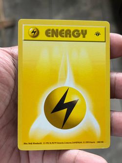 LP Lightning Energy 100/102 Base Set Shadowless 1st Edition Pokemon TCG WOTC 99