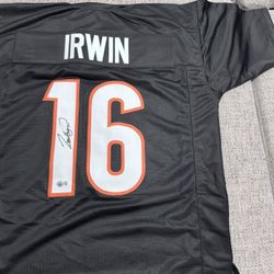 Trenton Irwin Signed Autograph Custom Jersey - Beckett Coa - Cincinnati Bengals