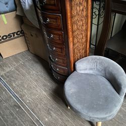 Velvet Grey Chair