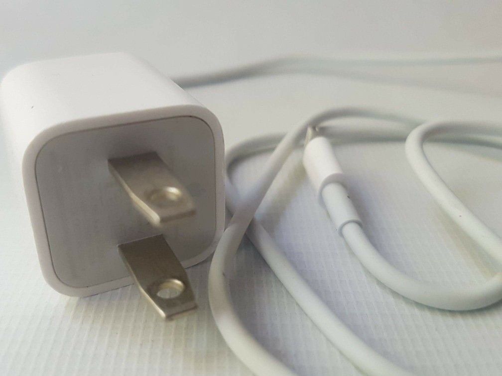 Genuine authentic oem Apple iPhone power adapter charger cargador with new cord 5 6 7 8