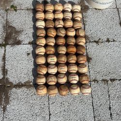 50 Used Baseballs With Bucket (no lid)