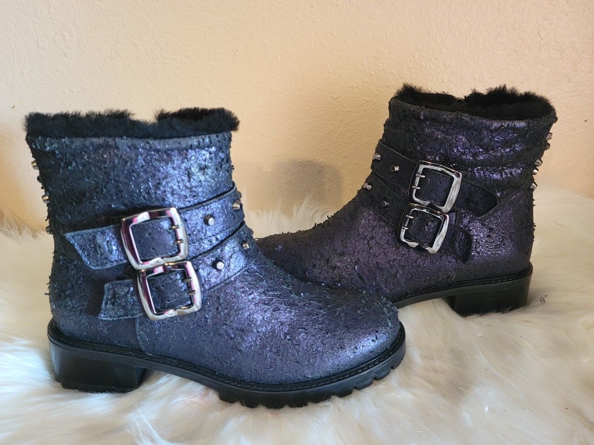 ROSS AND SNOW Stefana Double Buckle Strap Boot 8