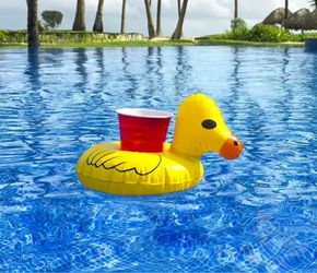 Inflatable Floating Drink Cup Holder