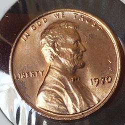 1970 P Lincoln Penny With Floating Roof Error
