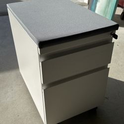 Mobile 2-Drawer Locking File Cabinet with Cushion Top - Ready for Home or Office