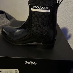 New Coach Raining Boots  Size 9 